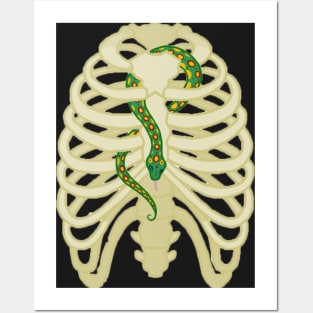 Snake in a Rib Cage Posters and Art